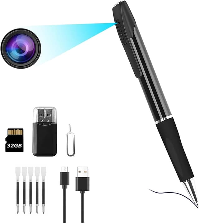 Detalle de ZHODADA Mini Telecamera 1080P “penna” con memoria 32GB nascosta per sorveglianza domestica