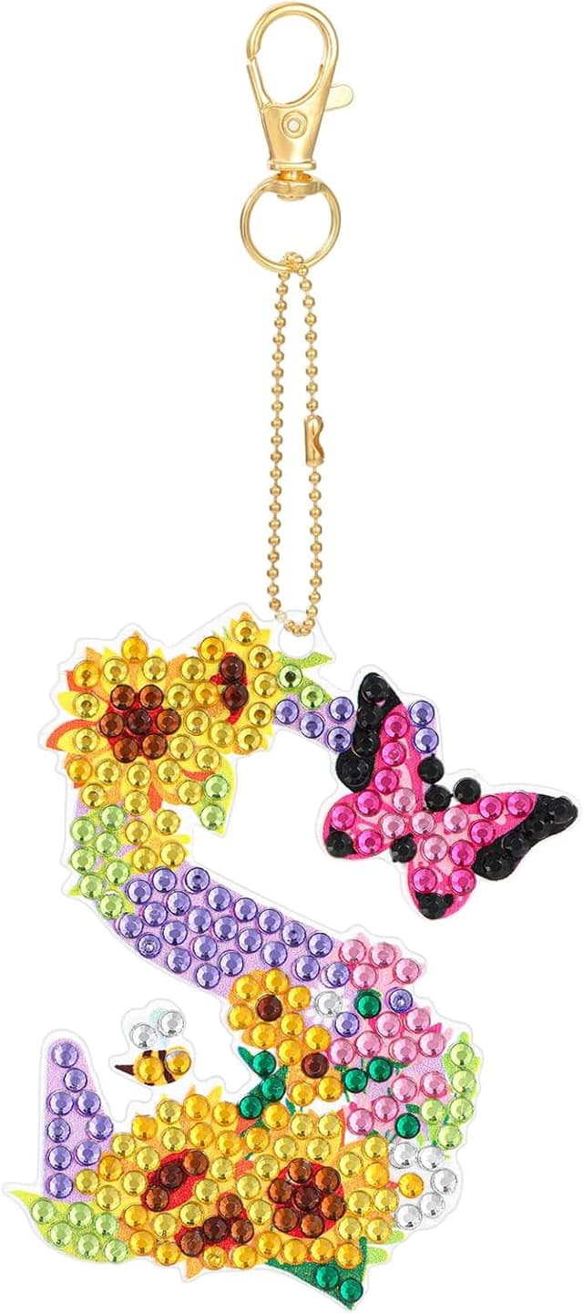 Imagen de MWOOT Letter Diamond Art Keychain en OfertitasTOP