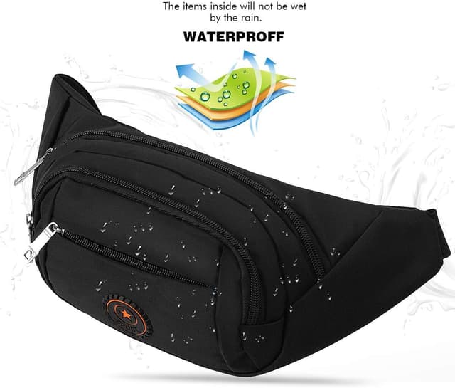 Detalle 1 de Marsupio impermeabile da corsa con cintura 76-116 cm