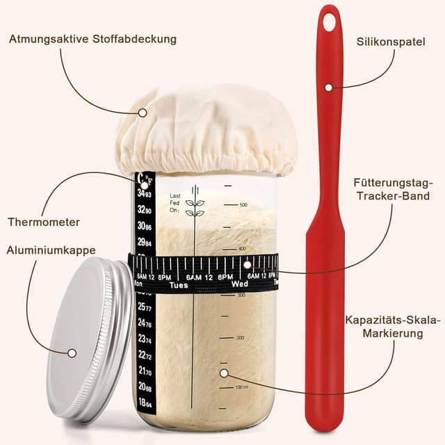 Thumbnail 2 de Clheatky Sauerteig Starter Set 11‑teilig
