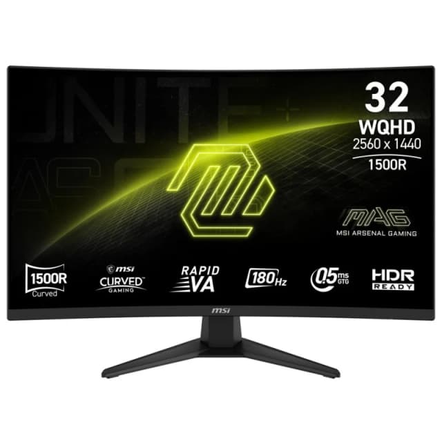 Detalle de MSI MAG 321CQF E18 monitor QHD 31,5" 180 Hz