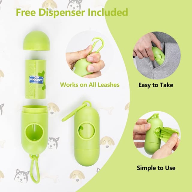 Thumbnail 4 de Nobleza Bolsas Caca Perro 1080 bolsas dispensador