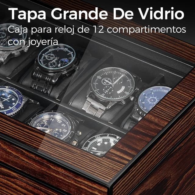 Thumbnail 5 de BEWISHOME ESSH02Y caja para 12 relojes 🕰