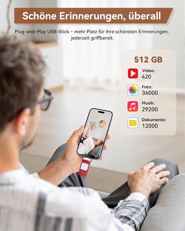 Thumbnail 4 de ZARMST USB Stick 512GB 4‑in‑1