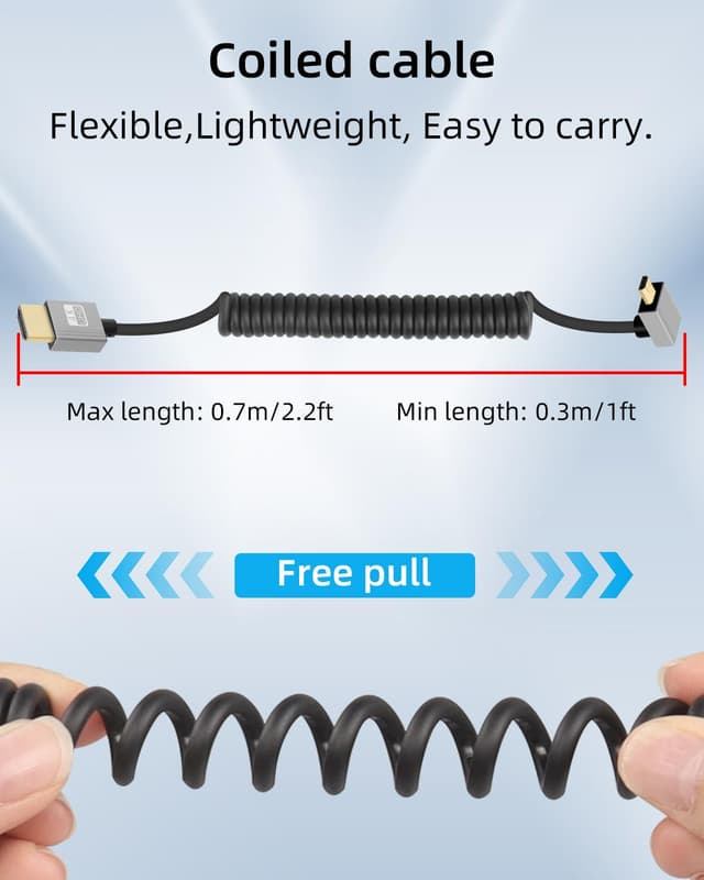 Thumbnail 4 de YANBORONSN 4K Micro HDTV Coiled Cable