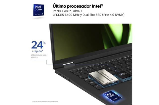 Detalle 1 de LG gram 14T90S-G.AA75B 14" 2 en 1, 16 GB RAM