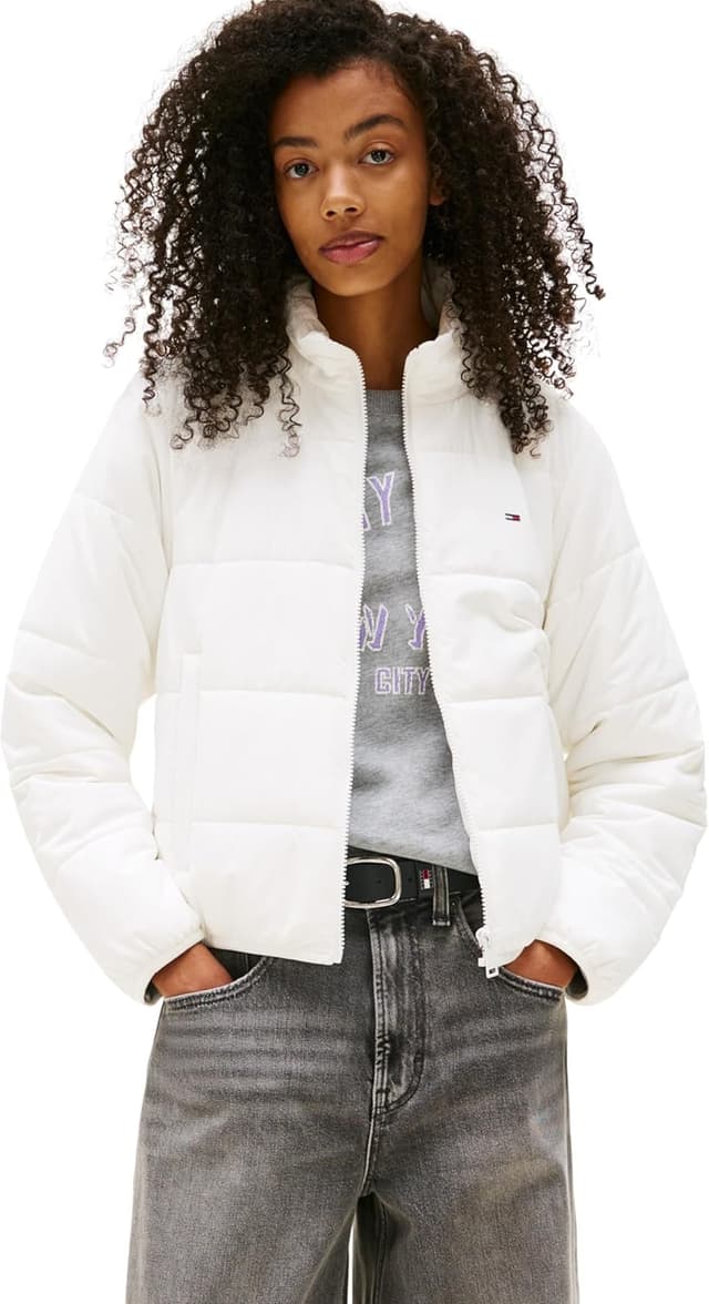 Detalle 1 de Tommy Jeans women’s puffer jacket with stand collar