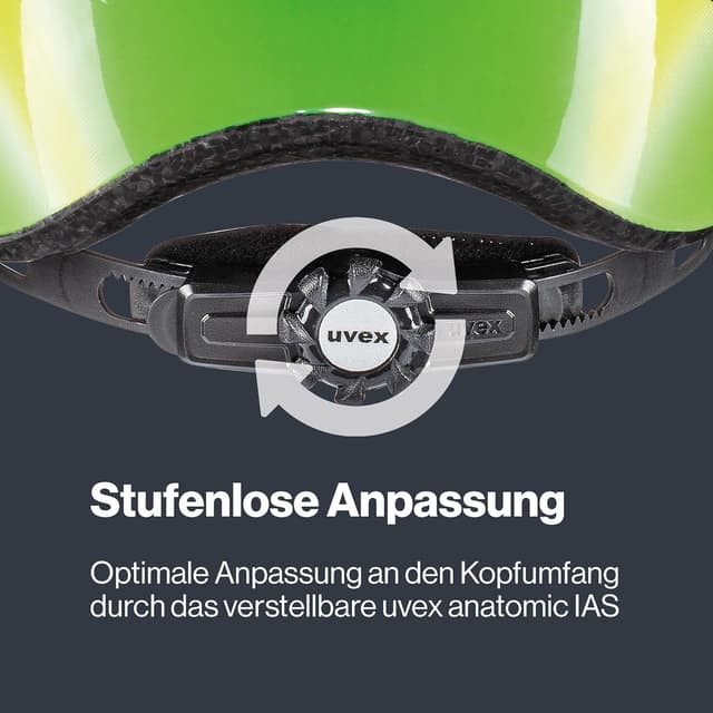 Detalle de uvex Kid 2 Kinder-Fahrradhelm – leichter Schutz mit IAS Größenanpassung