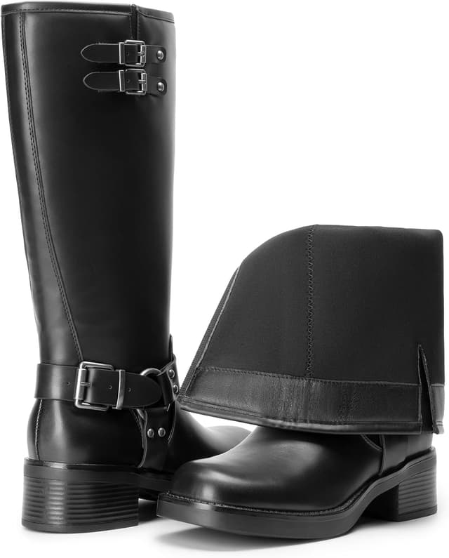 Thumbnail 4 de DREAM PAIRS Knee High Combat Boots with Buckles