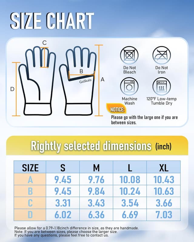 Thumbnail 6 de GoSkala Winter Thermal Gloves touchscreen, windproof