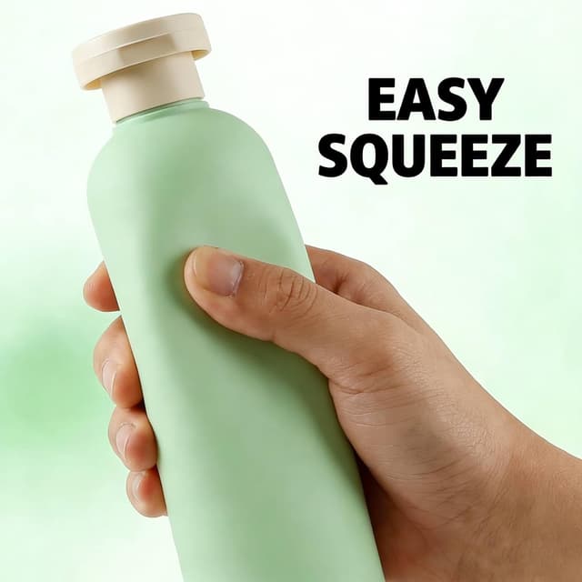 Detalle de OMBRISA Squeeze Bottles 260 ml (2-pack) with Disc Top Flip Cap – Refillable leak-proof travel containers