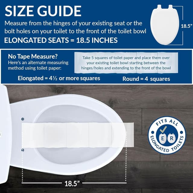 Detalle de Mayfair Linden Slow Close Toilet Seat, 14.12 in