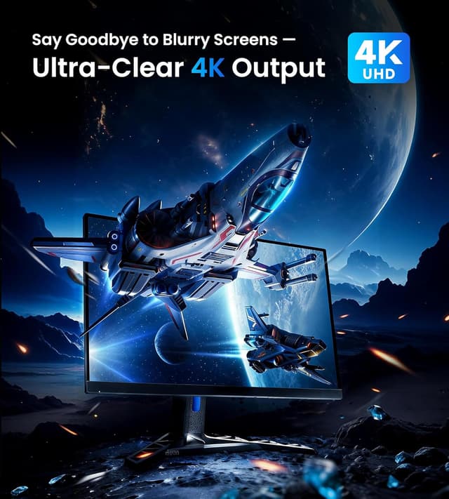 Detalle de NEWCARE HDMI Splitter 1 auf 4 (4K) – HDMI-Verteiler für 4 Bildschirme gleichzeitig (1 Eingang, 4 Ausgänge)