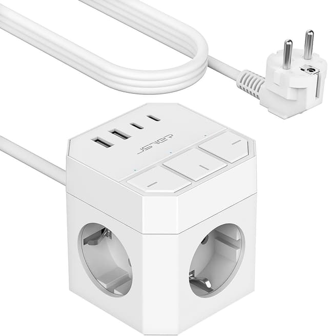 Imagen de Multipresa Multipla JSVER con 3 prese e 3 m di cavo en OfertitasTOP