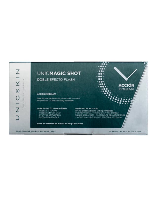 Detalle 2 de Unicskin Unicmagic Shot ampollas lifting 10 ml 💆♀