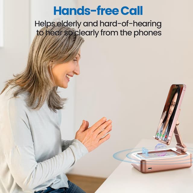 Thumbnail 4 de JTEMAN Cell Phone Stand with Bluetooth Speaker