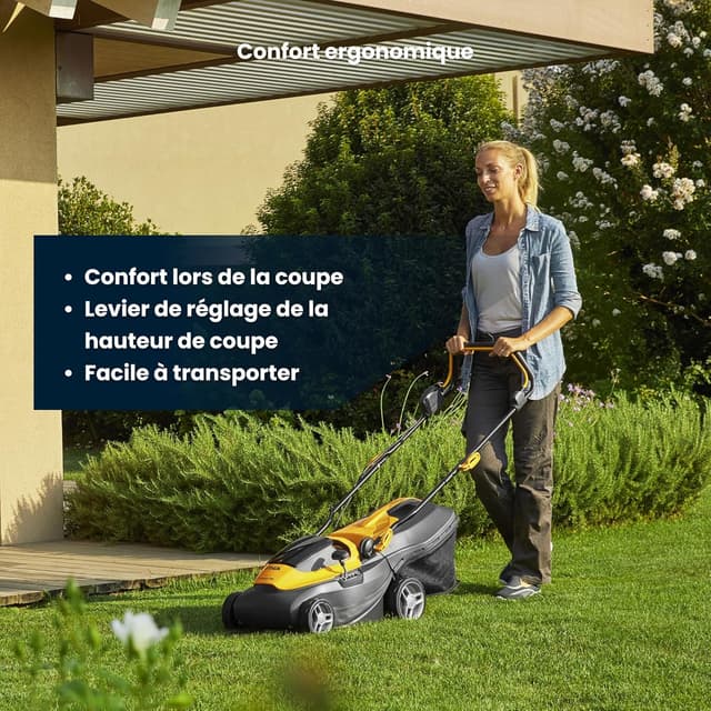 Detalle de STIGA Collector 136e Kit 20 V (2×2 Ah) – tondeuse à batterie 34 cm, bac hybride 35 L