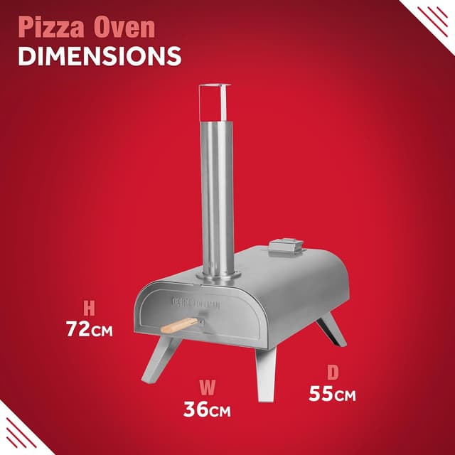 Detalle 2 de George Foreman Outdoor 12 Inch Wood Pellet Pizza Oven
