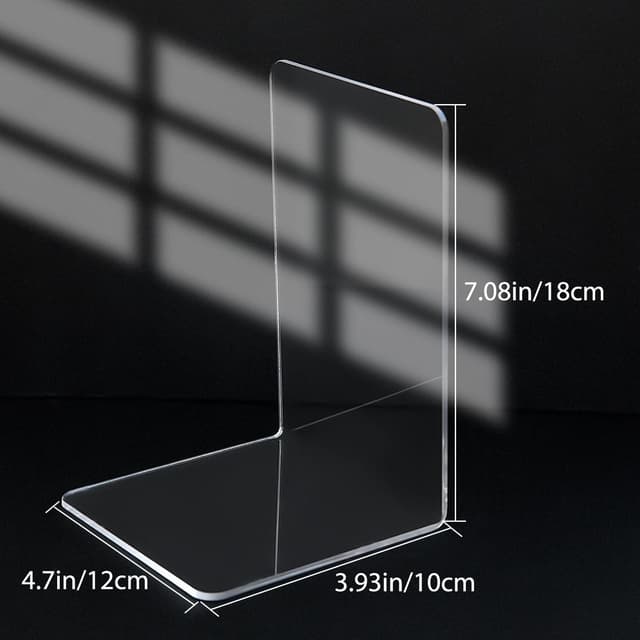 Thumbnail 1 de Kioneer Acrylic Clear Bookends 2 Pairs