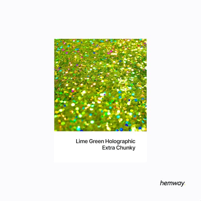 Thumbnail 1 de Lime Green holographic biodegradable glitter 100g