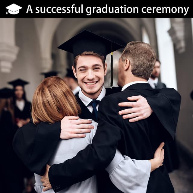 Thumbnail 6 de BOOSHMall Bachelor-Hut mit Quaste – verstellbare Abschlusskappe für Uni, Hochschule, Abitur & Promotion