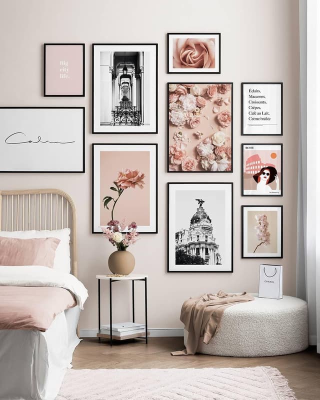 Detalle 1 de A4 Pink picture frame set for A4