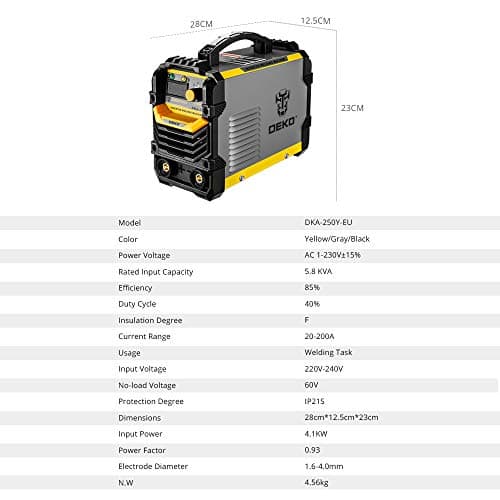 Thumbnail 5 de DEKO Soldadora MMA 220V 250A con Electrodo y Accesorios ⚒