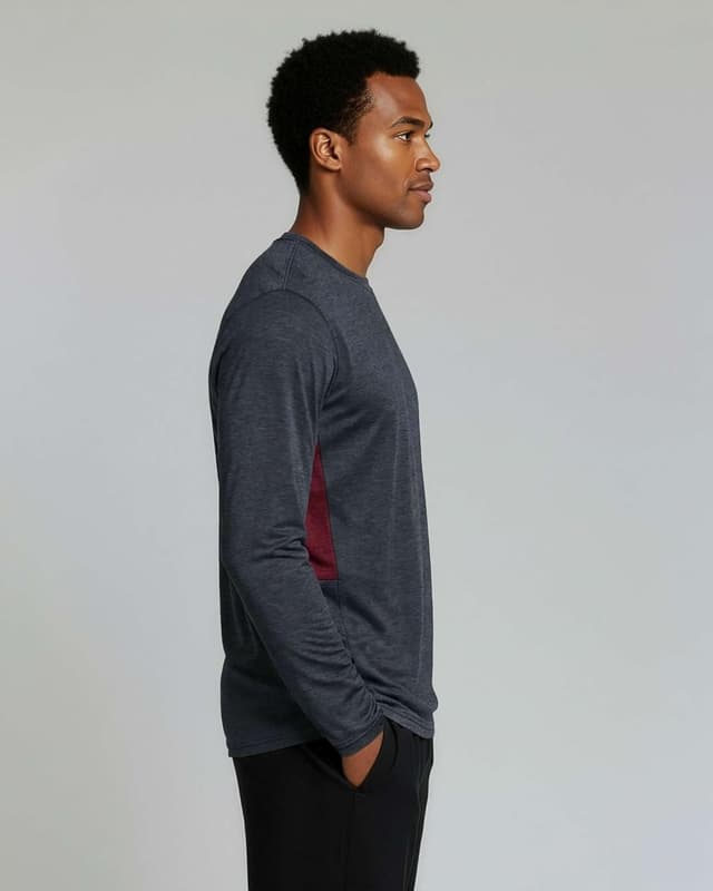 Thumbnail 6 de Real Essentials 4-Pack Men’s Long Sleeve Dry-Fit Moisture Wicking Shirts (UPF 50)