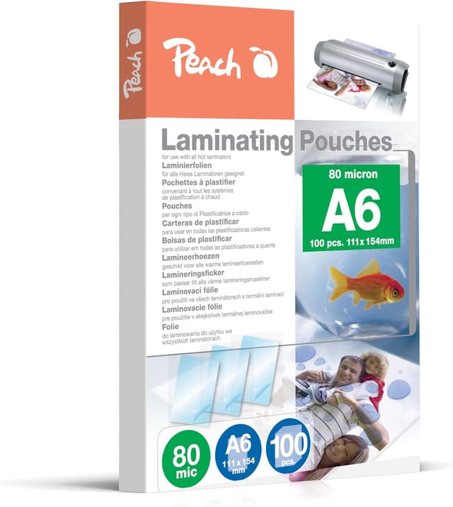 Detalle de Peach A6 Laminierfolie 80 mic, 100 Pouches