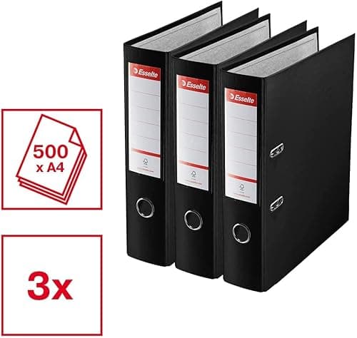 Detalle 2 de Esselte 624292 Archivador con anillas de 550 hojas, rojo 75 mm