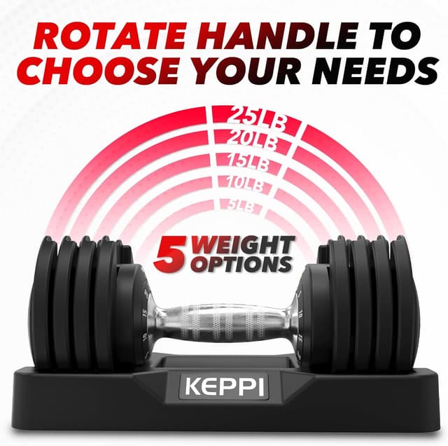 Thumbnail 1 de Keppi Adjustable Dumbbells 25–60 lb 🏋