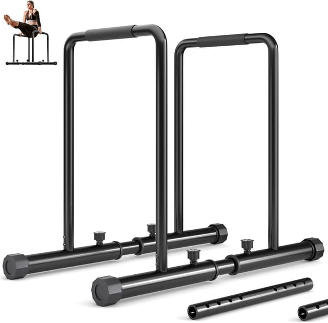 Imagen de YOLEO Adjustable Dip Bars 500 kg dip station 💪 en OfertitasTOP
