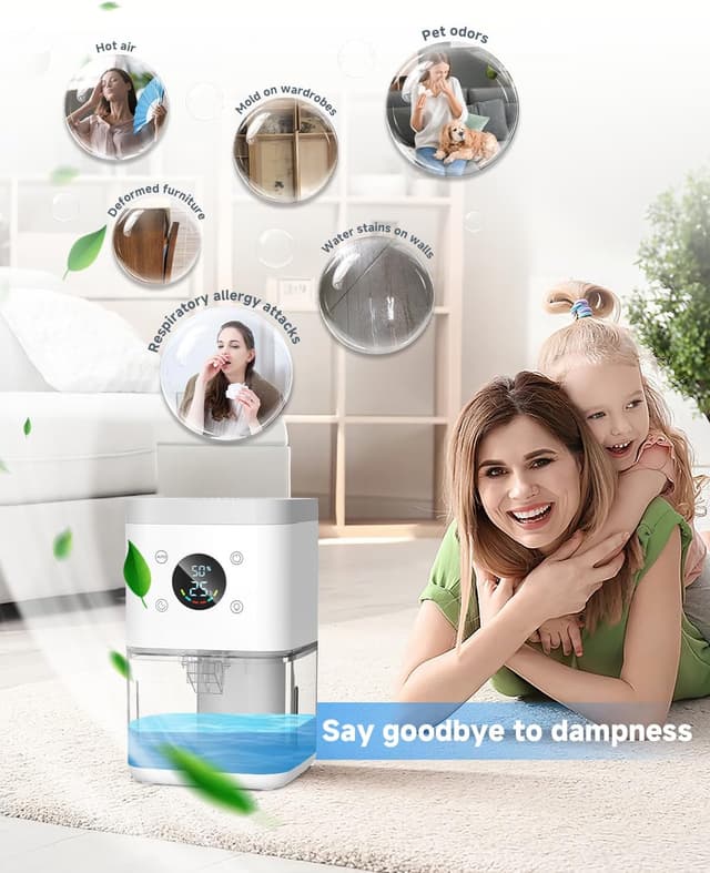 Thumbnail 4 de 1800ml Home Dehumidifier for Clothes Drying