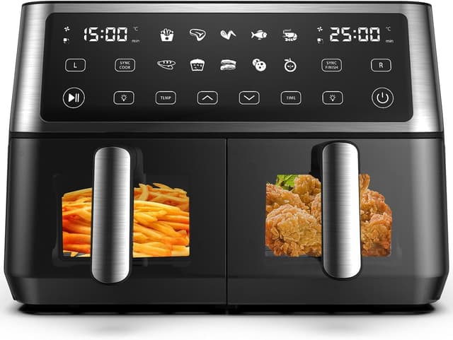 Detalle de 10L Dual Air Fryer with Sync Cook