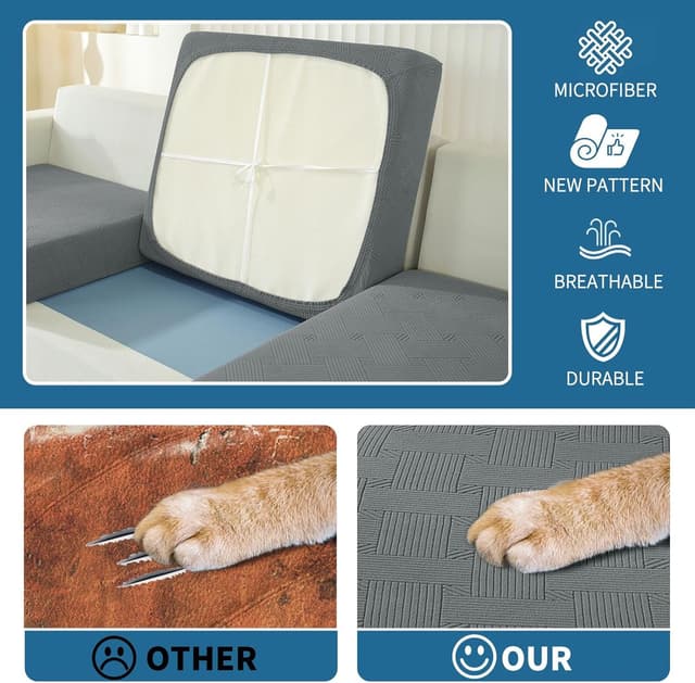 Thumbnail 4 de Ystyle Funda Asiento Sofa Gris claro