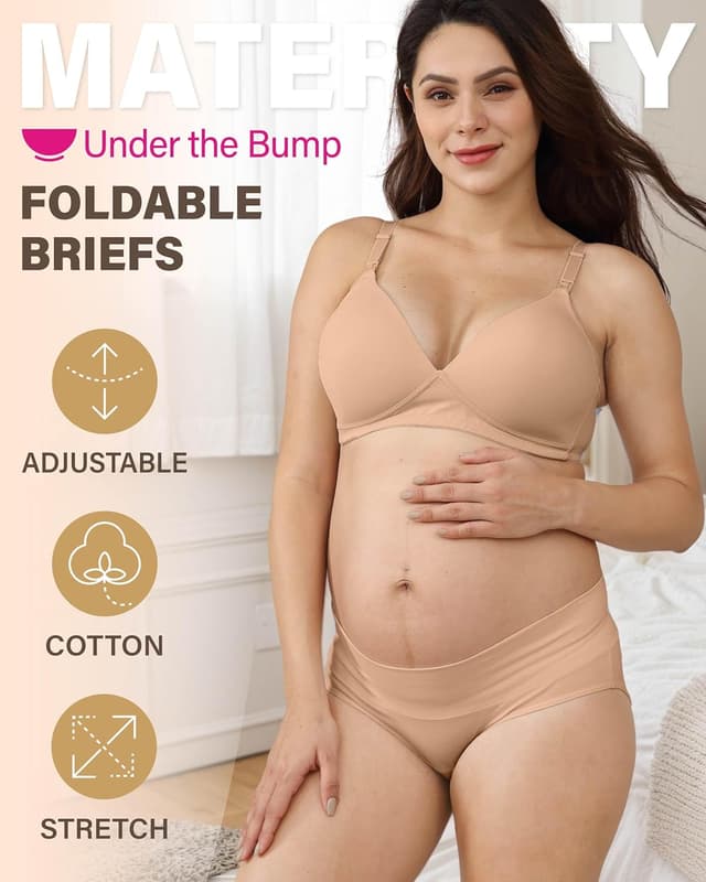 Detalle 2 de Culotte de grossesse Intimate Portal pliable en coton pour post-partum