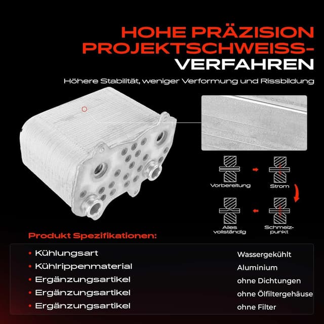 Detalle de Frankberg Ölkühler Motoröl kompatibel für Porsche 911/911 Cabriolet (996/987) – 99630701701