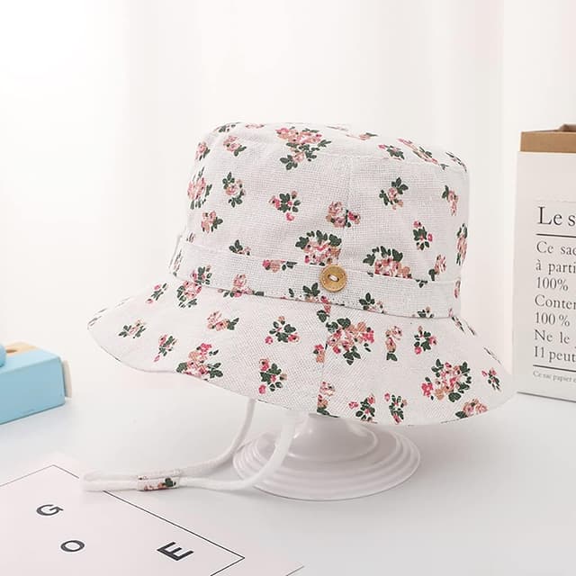 Detalle de Malaxlx Baby & Toddler Bucket Sun Hat with Cute Animal Print (wide brim, 50+ UPF)