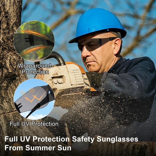 Thumbnail 1 de Hoqiwild ANSI Z87.1 Tinted Safety Glasses 80-pack