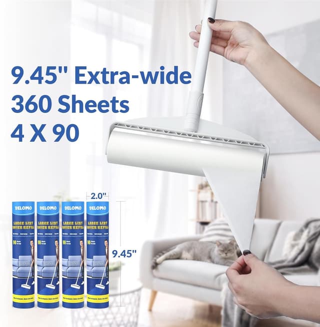 Thumbnail 4 de DELOMO grosse Fusselrolle 24 cm für Teppich