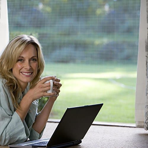 Detalle 2 de MYCARBON Mosquitera autoadhesiva para ventana (2 uds) 150x180 cm blanca, cortable y sin perforación