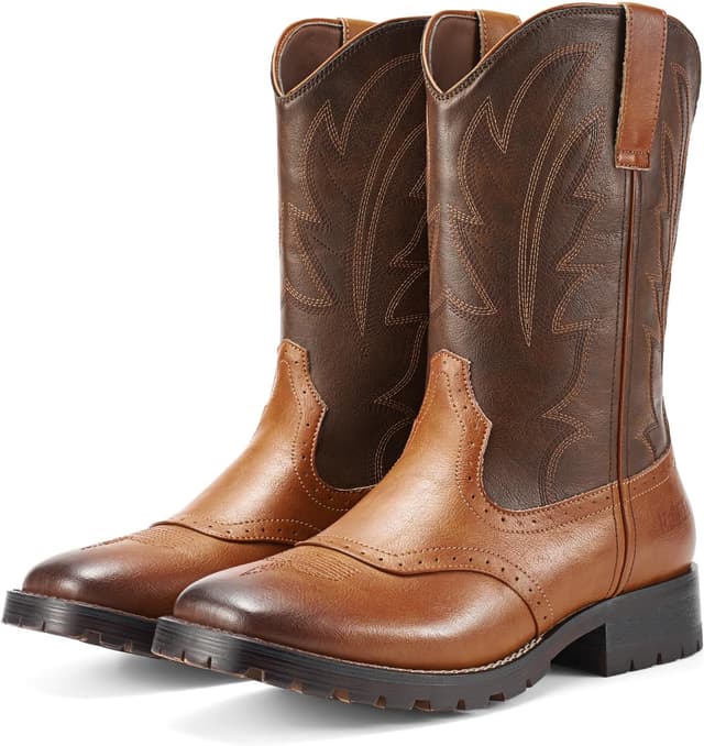 Detalle de Rollda Cowboy Boots Square Toe Mid-Calf 94° Heel
