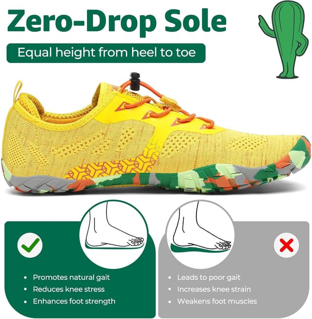 Detalle de SAGUARO Scarpe da trail running Barefoot unisex con punta ampia