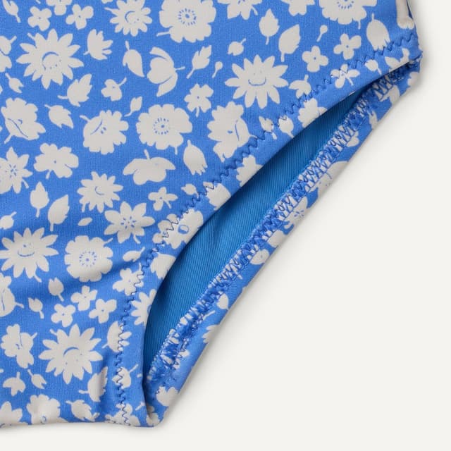 Detalle de Maillot de bain deux pièces fille à une épaule Amazon Essentials