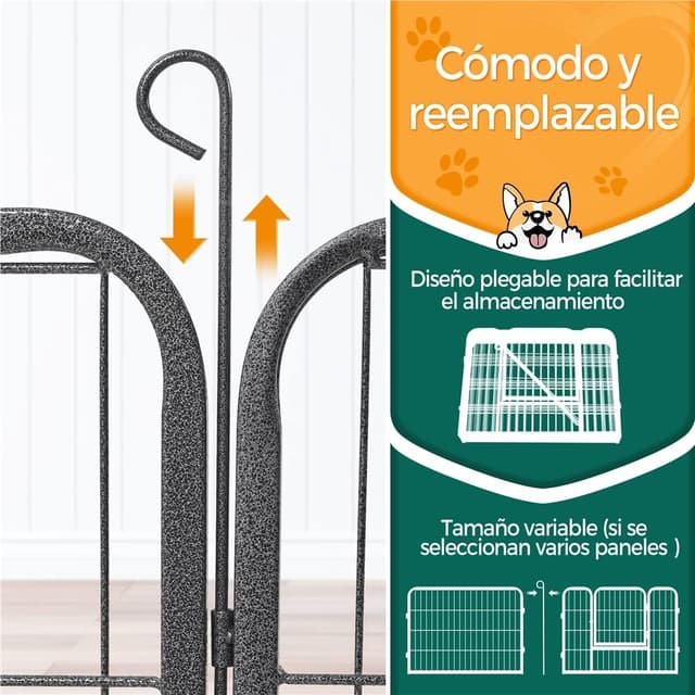 Thumbnail 1 de Yaheetech 8 Parque para Perro 80x60cm Vallas para Mascota