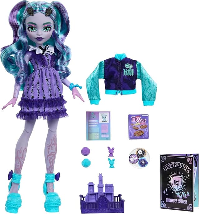 Detalle 2 de Monster High Fearbook Twyla 🎀, Muñeca con Estilo Universitario