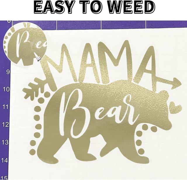 Detalle 2 de Matte Metallic Permanent Vinyl Roll for Cricut (12" x 5ft) in Champagne Gold