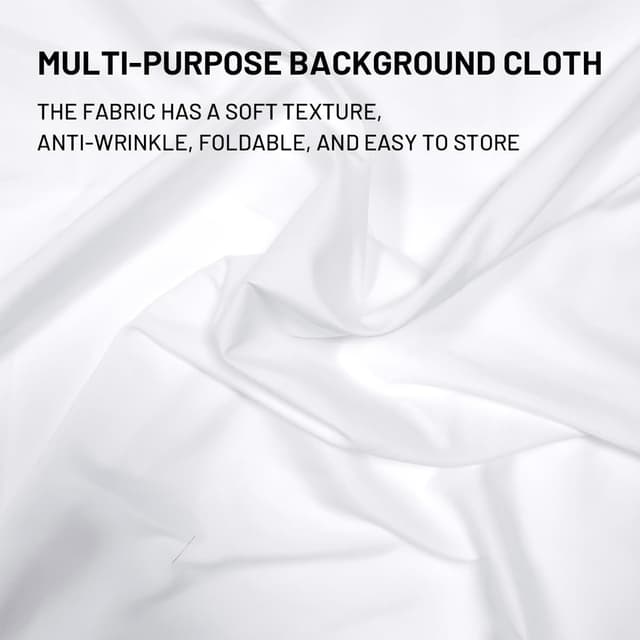 Detalle 2 de DUYIKJ weißer Fotohintergrund 3 x 3 m – großer Bildschirm für Fotoshootings, Partys & Fotografie