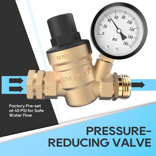 Thumbnail 1 de RVGUARD RV Water Pressure Regulator 45 PSI