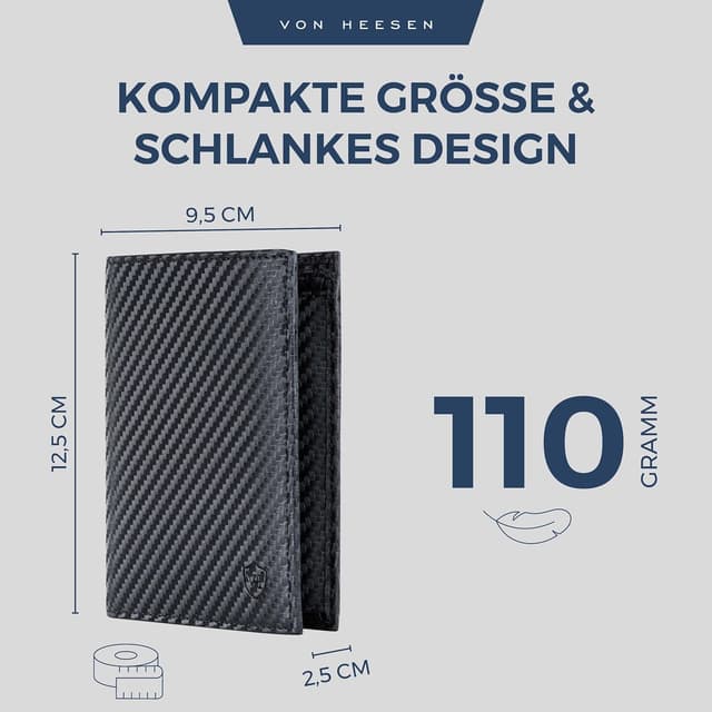 Thumbnail 4 de VON HEESEN Leder-Geldbörse mit Münzfach